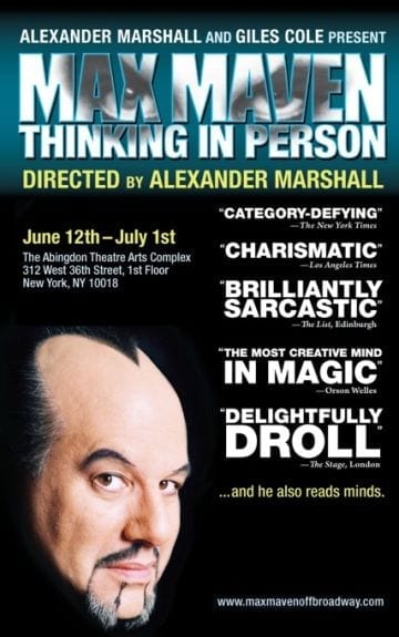 Max Maven Thinking in Person