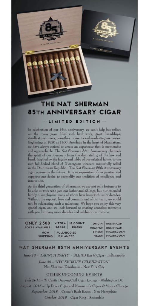 Nat Sherman Celebrates 85 Years