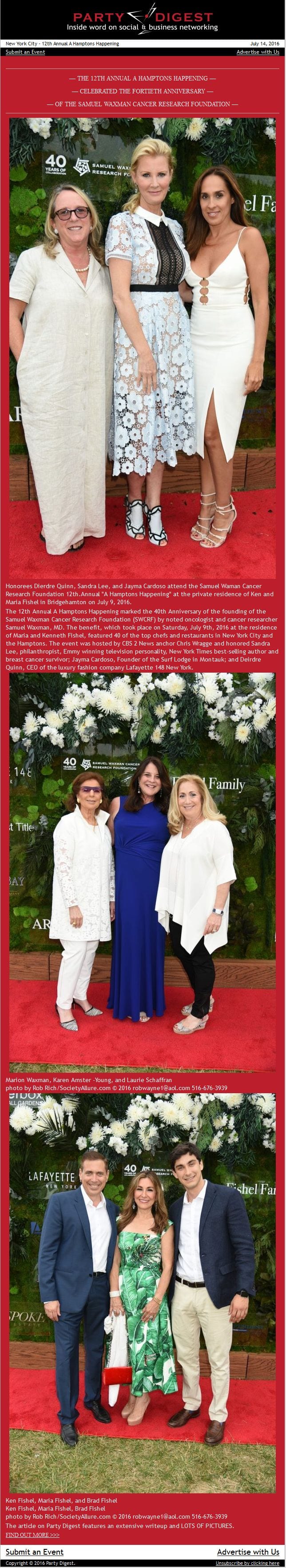 Fishel Family Hosts Hamptons Happening Gala