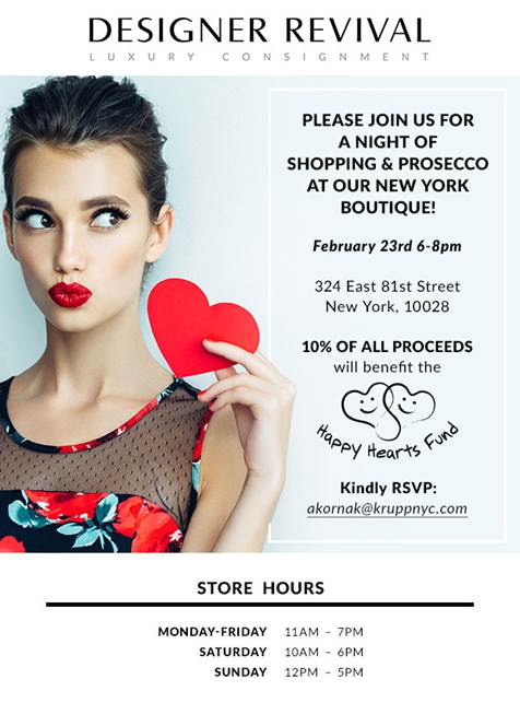 Shopping & Prosecco for Happy Hearts Fund!