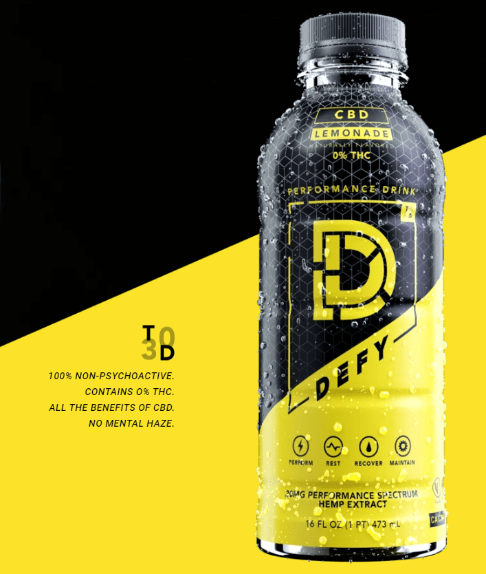 Defy CBD infused Performance Drinks