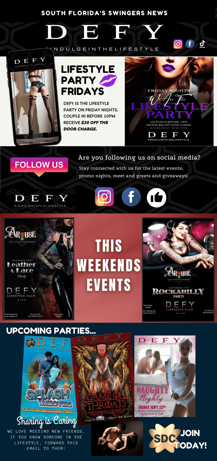 Get out your sexy lace and naughtiest leather – DEFY