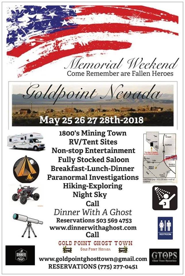 Goldpoint Nevada Paranormal Investigation Weekend Memorial Weekend