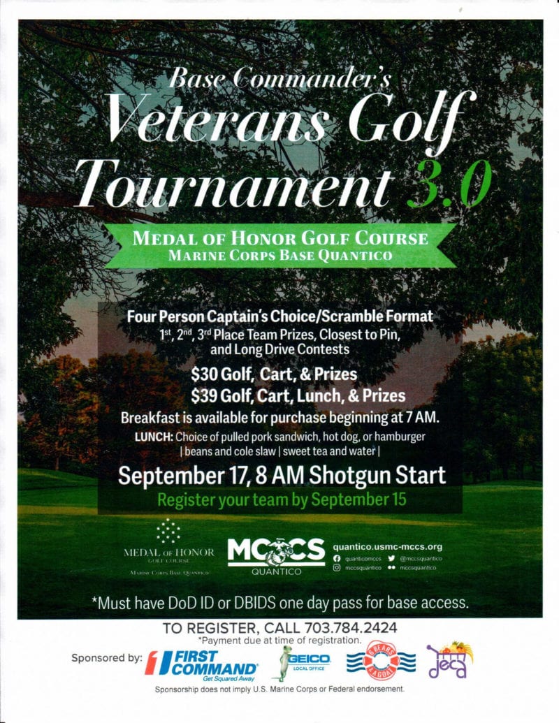 Base Commander’s Veteran’s Golf Tournament