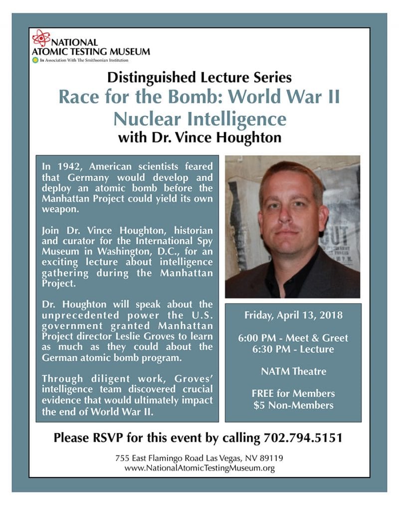 Distinguished Lecture Series: WWII Nuclear Intelligence & Espionage