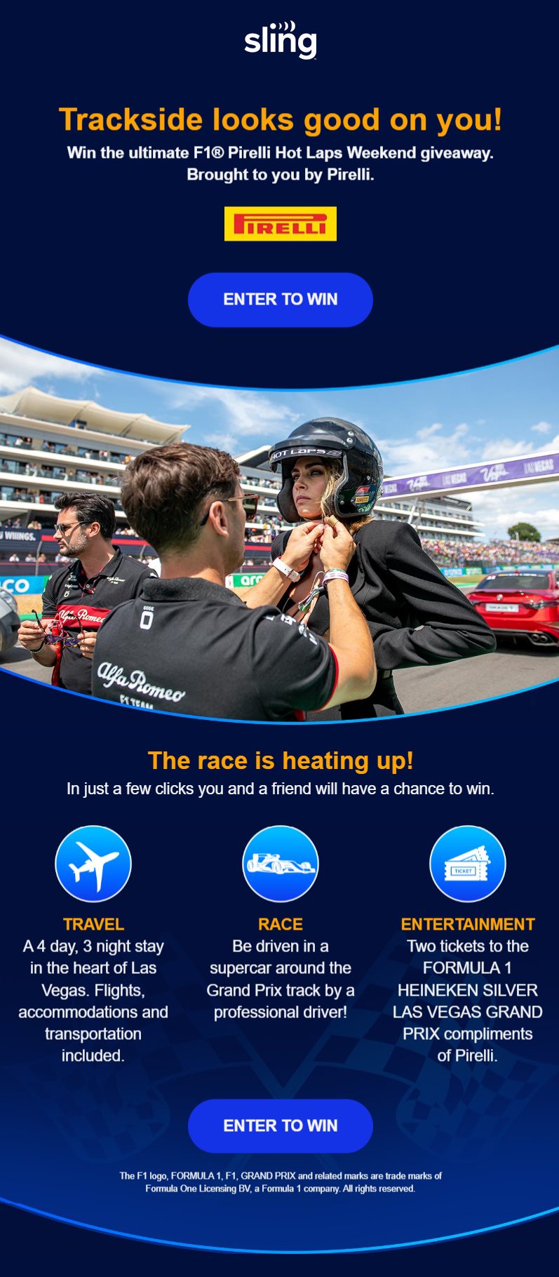 Formula 1 Las Vegas – contest – Pirelli Hot Laps